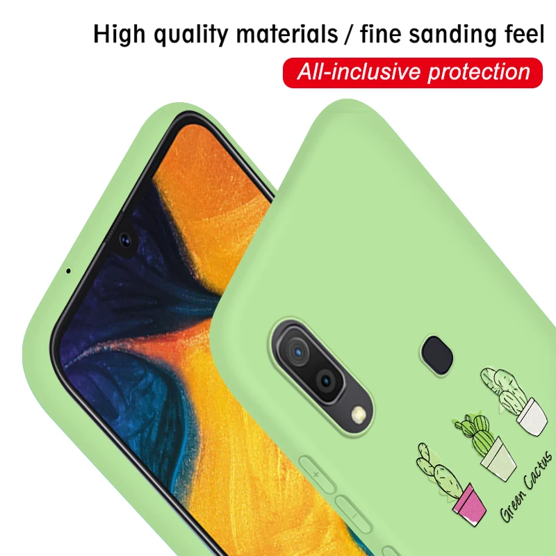 Candy Color Case For Samsung Galaxy A70 A50 A60 A20 A30 A40 M40 M20 M30 Phone Case SM A505FN A705F Cartoon Soft Silicone Shell