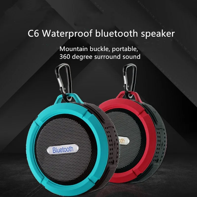 C6 водонепроницаемый Bluetooth динамик открытый присоска Мини Bluetooth Портативный для мобильного небольшой динамик