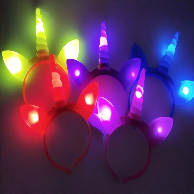 Креативный люминесцентный обруч для волос led Flash Unicorn обруч для волос детская игрушка живописная область ночной рынок Горячая завод прямой Se