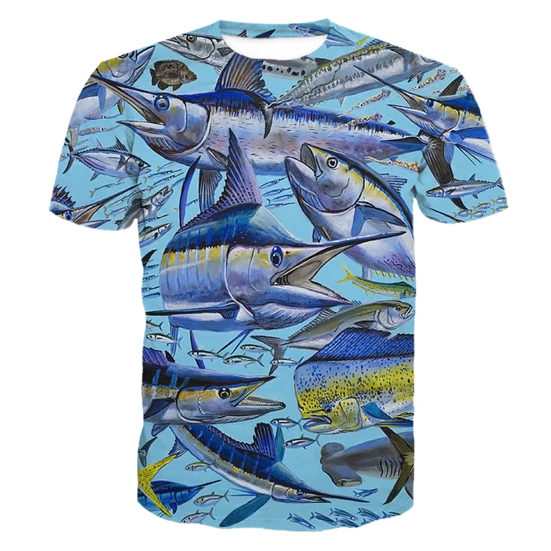 

Intensive Predator Sailfish Print Fashion 3D Fish Style Men's Short Sleeve T-Shirt Dropshipping and Wholesale