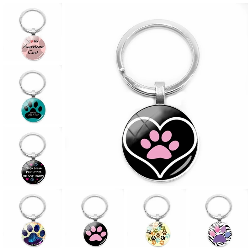 Vintage cat heart Key Rings Fashion Car Keychain Silver Color Metal Key Chains Accessory