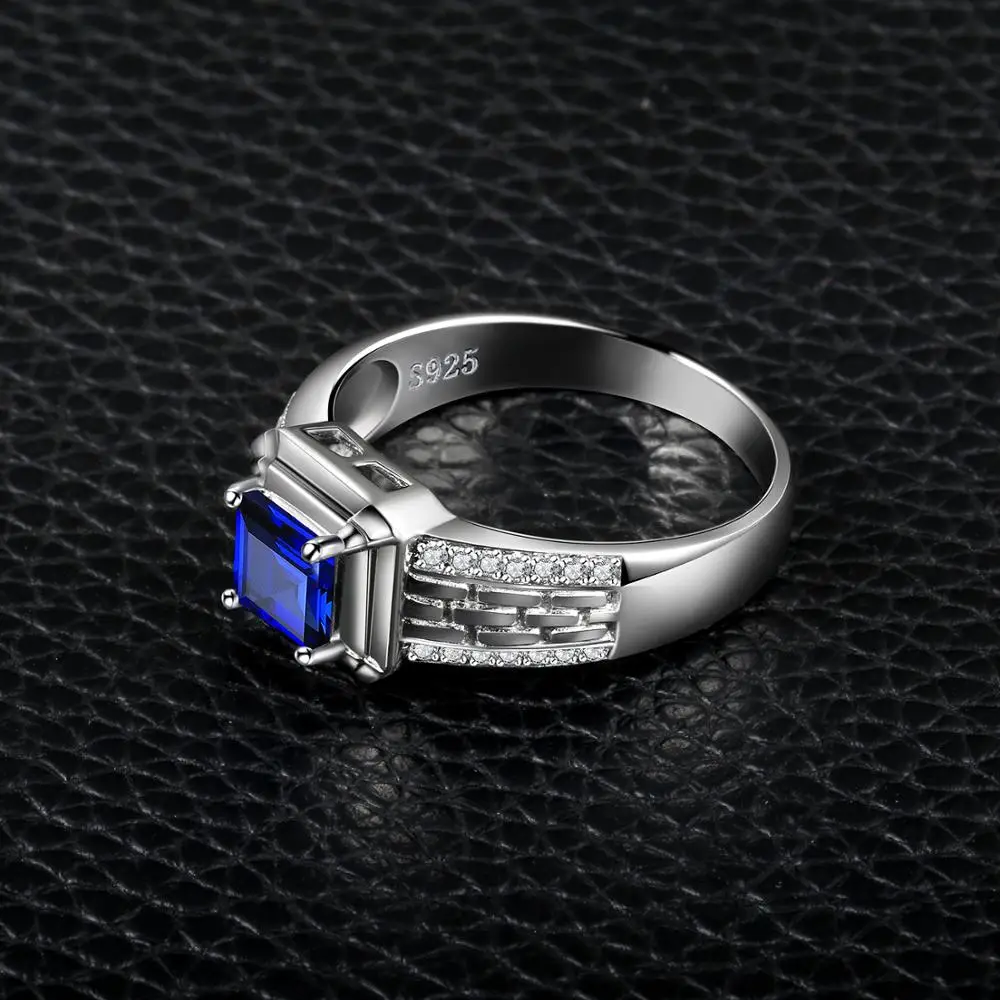 Jewelrypalace роскошное мужское сапфировое юбилейное обручальное кольцо 925 пробы Серебряное