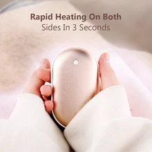 5200 мА/ч, USB, Перезаряжаемые электрическая грелка для рук зимние галька двухсторонняя нагревательная мини 5V с длительным сроком службы карман Мощность банка