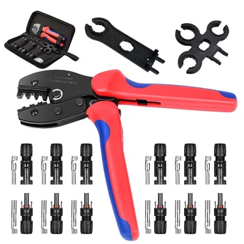 

27pcs/set Terminal Solar Crimping Tool With Storage Bag Easy Use Combination Cutter Spanners Wrench PV Wire Cable Connector