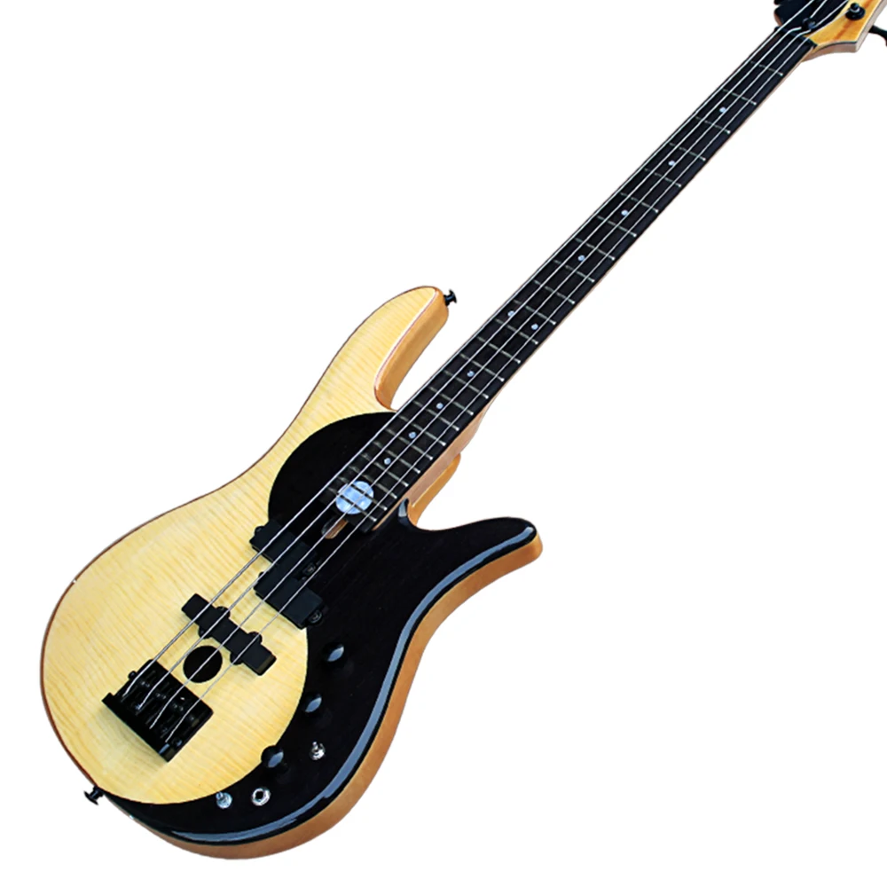 Special Custom-Yin-Yang Electric Bass Guitar 4 Strings Ash Body EG Pickups Maple Bird Eye Neck | Спорт и развлечения