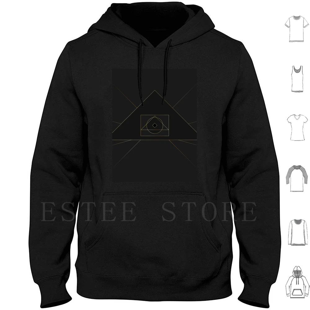 Sudaderas con de diseño geométrico de manga larga formas geométricas modernas negro dorado forma abstracta fresca|Sudaderas con capucha y sudaderas| - AliExpress