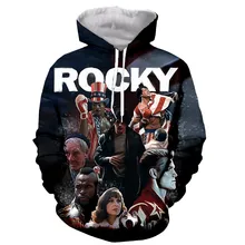 Rocky Balboa – sweat shirt à manches longues pour hommes et femmes, avec impression 3d, fermeture éclair, veste, drôle, nouveau 