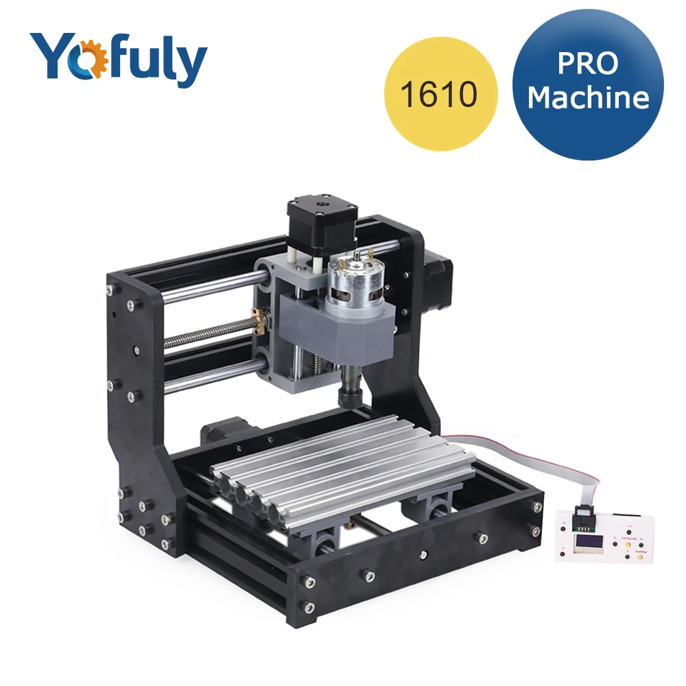 110V-240V Yofuly CNC 1610 GRBL Machine de gravure mini-bois pour carte de circuit imprimé pour bois 250 * 240 * 220mm machine de découpe de bois 10pcs fraises de routeur CNC 3 axes