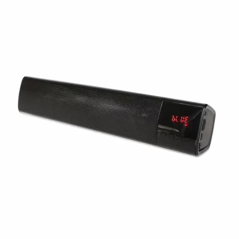 Портативный Открытый беспроводной Bluetooth динамик стерео бас Поддержка USB/TF/FM радио - Цвет: Черный
