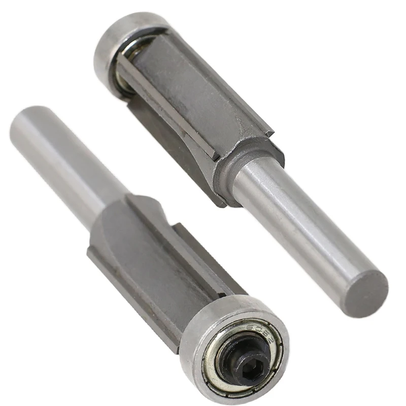 

8mm Shank 4 Teeth Flush Trim Pattern Router Cutter Bit Bearing Woodworking Tool Part router bit 8mm Router Cutter Bit 0.01 USD