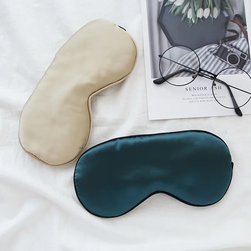 

Silk Eye Mask Sleep Useful Product Women's Mitigate Breathable Men's Shade Pajama Eyestrain Solid Color Protection Eye Patch Adj