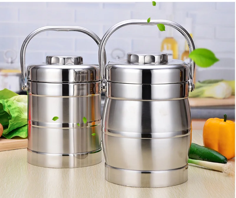3 Layers Insulation Stainless Steel Lunch Box For Adults Kids Food Storage Container Thermal Bento Boxs Fine China Dinner Sets 8