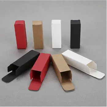 

200pcs Small Kraft Paper Valve Tube Box Lipstick Packaging Box Mini perfume bottle Box Cosmetic Sample Gift Box Wholesale