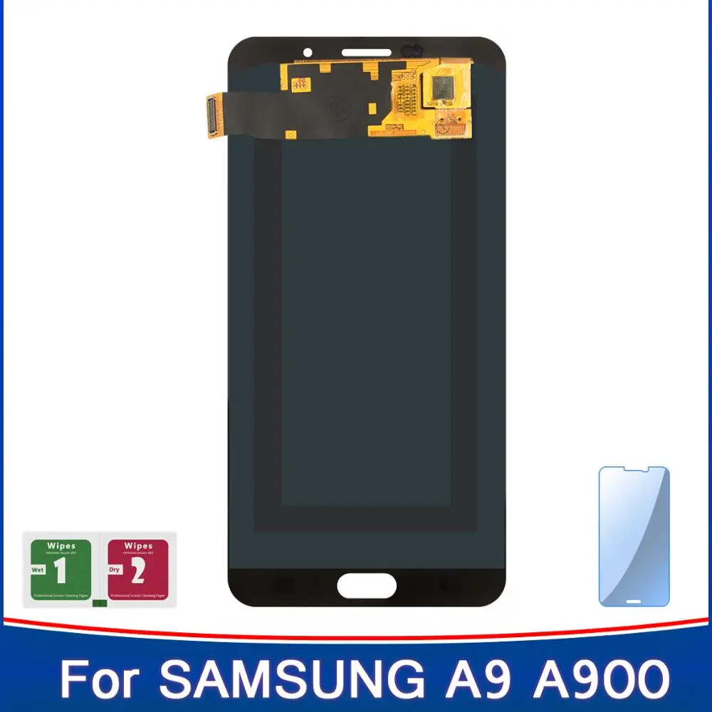

High Amoled Quality Display For SAMSUNG Galaxy A9 A9000 A900 A900F LCD Touch Screen Sensor Panel Adjustable Replacement