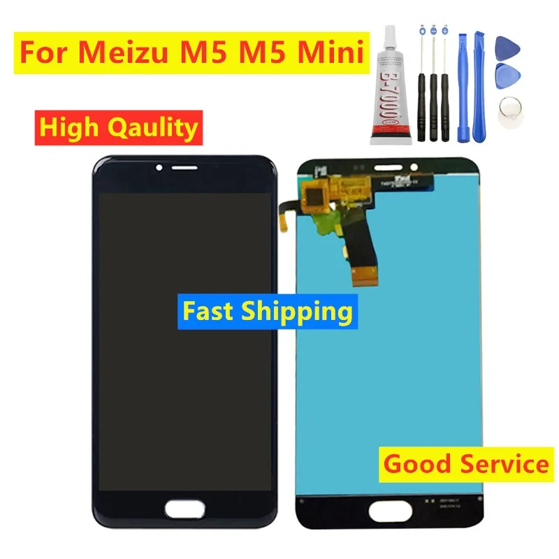 ЖК дисплей 5 2 дюйма для Meizu M5 Mini M611D M611H M611Y M611A с сенсорным экраном и дигитайзером в