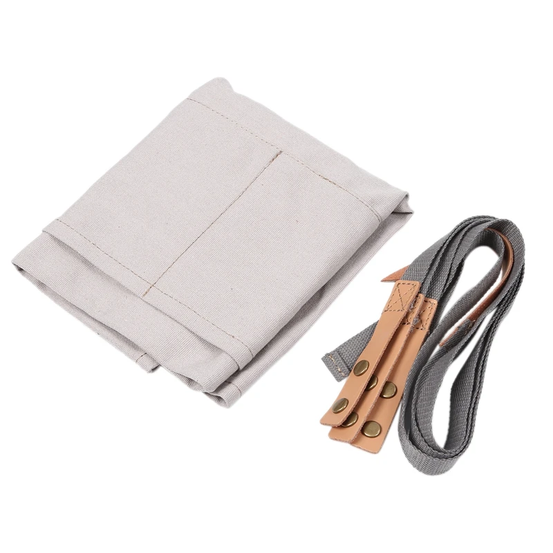 1 Pcs Beige Apron Durable Canvas Working Apron Cross-Back Straps and Adjustable with Pockets, for Women Men Use in Home School C