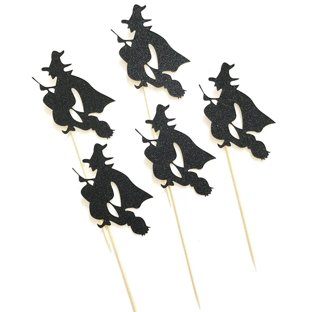 

5pcs Halloween Funny Ghost Cake Toppers Halloween Cupcakes Flags