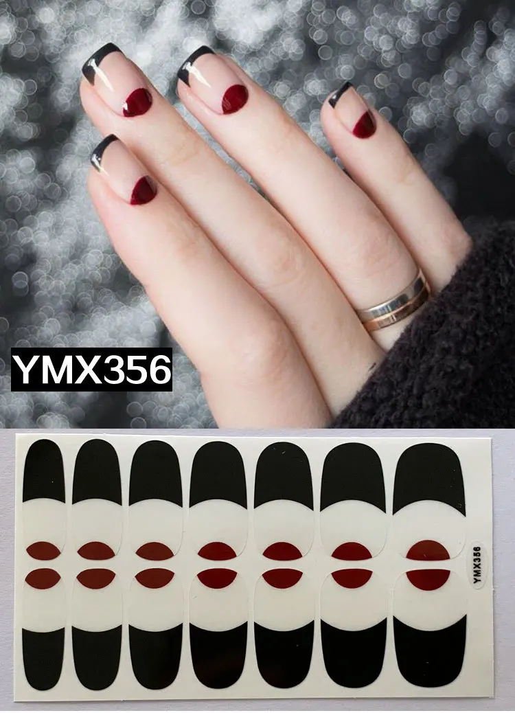 YXM356 14 советы/лист логотип бренда милые животные наклейки для ногтей с узорами полное покрытие самоклеящиеся Стикеры передачи воды Советы Обертывания YMX331-368 - Цвет: YXM356