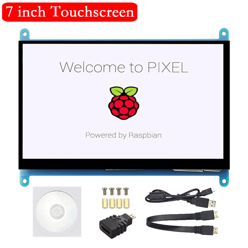  7 inch Raspberry Pi 4 3 LCD 1024*600 800*480 HDMI Touch Screen 7'' Display for Raspberry Pi 4 Model