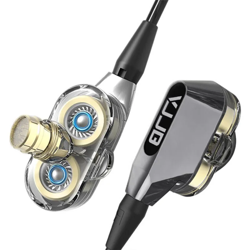 Высококачественные стереонаушники VJJB V1S с микрофоном двухкруглые Hi Fi
