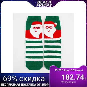 

Women's socks terry-foam Nzhmp2258-08-09 Santa Claus with glasses color green, size 23-25 ​​(shoe size 5296839