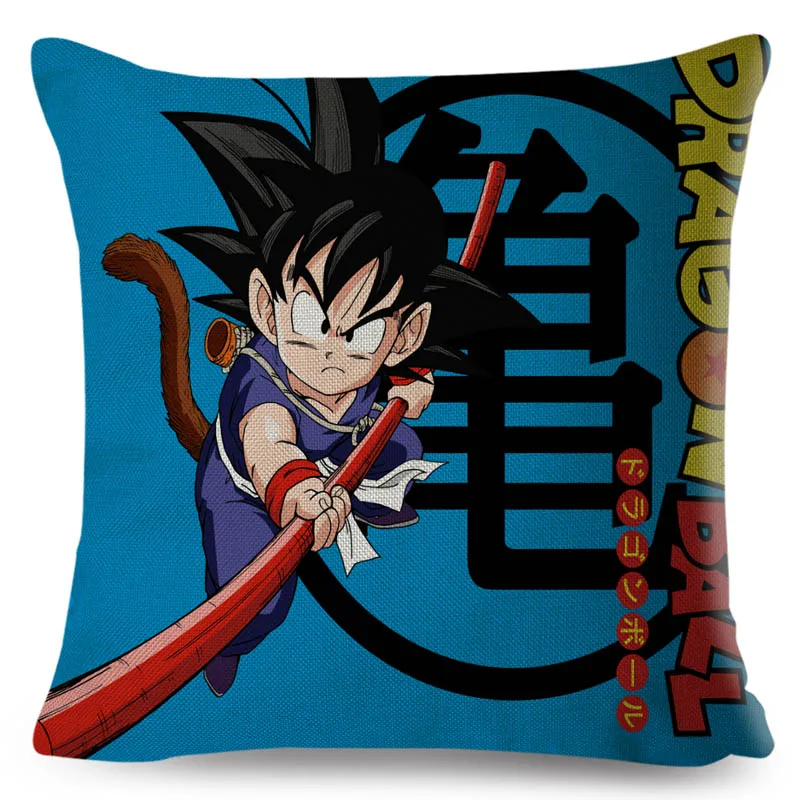 Классический Аниме Dragon Ball логотип Наволочка для дивана мультяшное украшение для дома Сон Гоку льняная наволочка 45*45 см наволочка - Цвет: 21