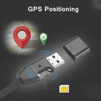 

Three-in-one gps positioning data line USB Transfer Cable GPS Locator GPS Position Line Tracking Cord Compatible with SIM Card