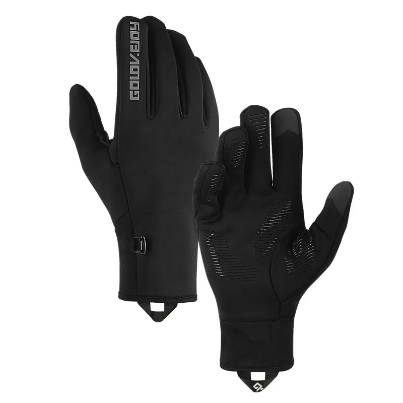 Guantes Para Bicicleta Mtb велосипедные перчатки полный палец зима тепловой ветрозащитный сенсорный экран противоскользящие велосипедные перчатки для мужчин и женщин - Цвет: A