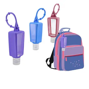 

Storage Bottles Silicone Travel Bottles Refillable Squeezable Container Hand Sanitizer Bottles Empty Keychain Carrier 10Pcs 30ml