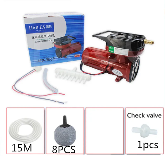 ACO-006D A SET Hailea ACO006D ACO-006D автомобильный кислородный аэратор с насосом DC12V морепродукты транспорт кислородный насос воздушный аппарат - Color: ACO-006D A SET