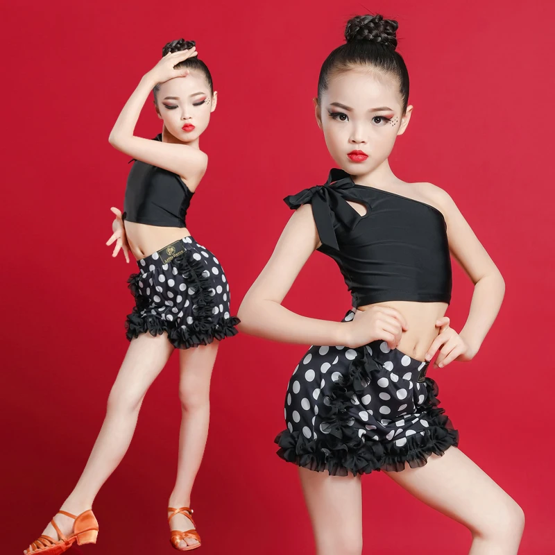 

Children's Latin Dance Stage Clothes For Girls Sleeveless Tops Skirt 2 Pieces Set Kids Ballroom Cha Cha Samba Dancewear DL6152