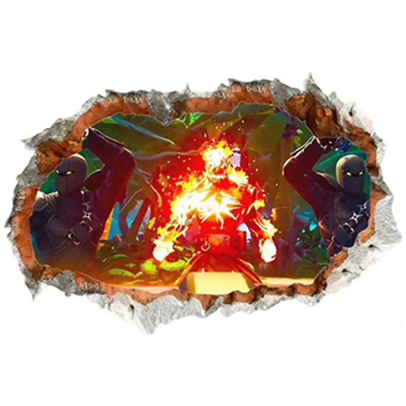 Защита Земли мультфильм игры плакат 3d сломанной виниловые настенные наклейки детская комната Клубное оформление съемный обои 58*44 см 8 стилей