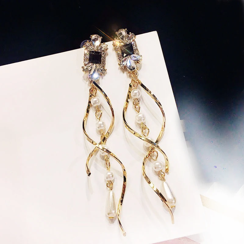Ear Clip Earrings Baroque Water Drop Pearls For Women