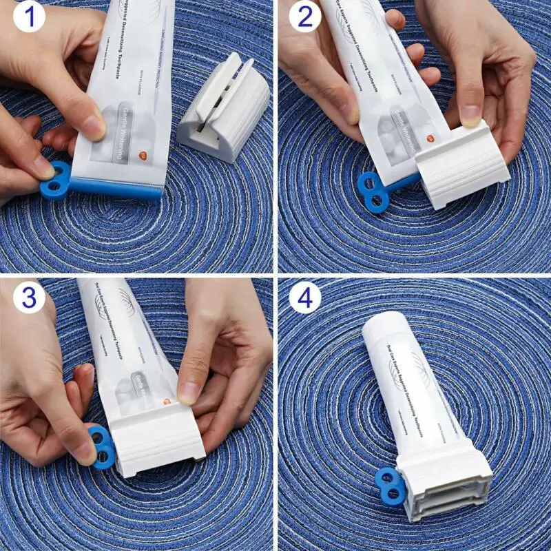 PlasticToothpaste Tube Squeezer Free shipping Bathroom Product Easy Dispenser Rolling Holder Bathroom Supplies