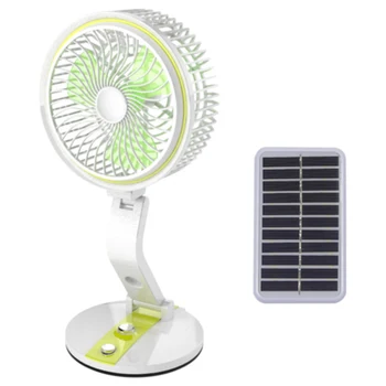 

Kitchen Dormitory Handle USB Charging Solar Rechargeable Cooking Wall Hanging Table Lamp Home Folding Fan Office Adjustable