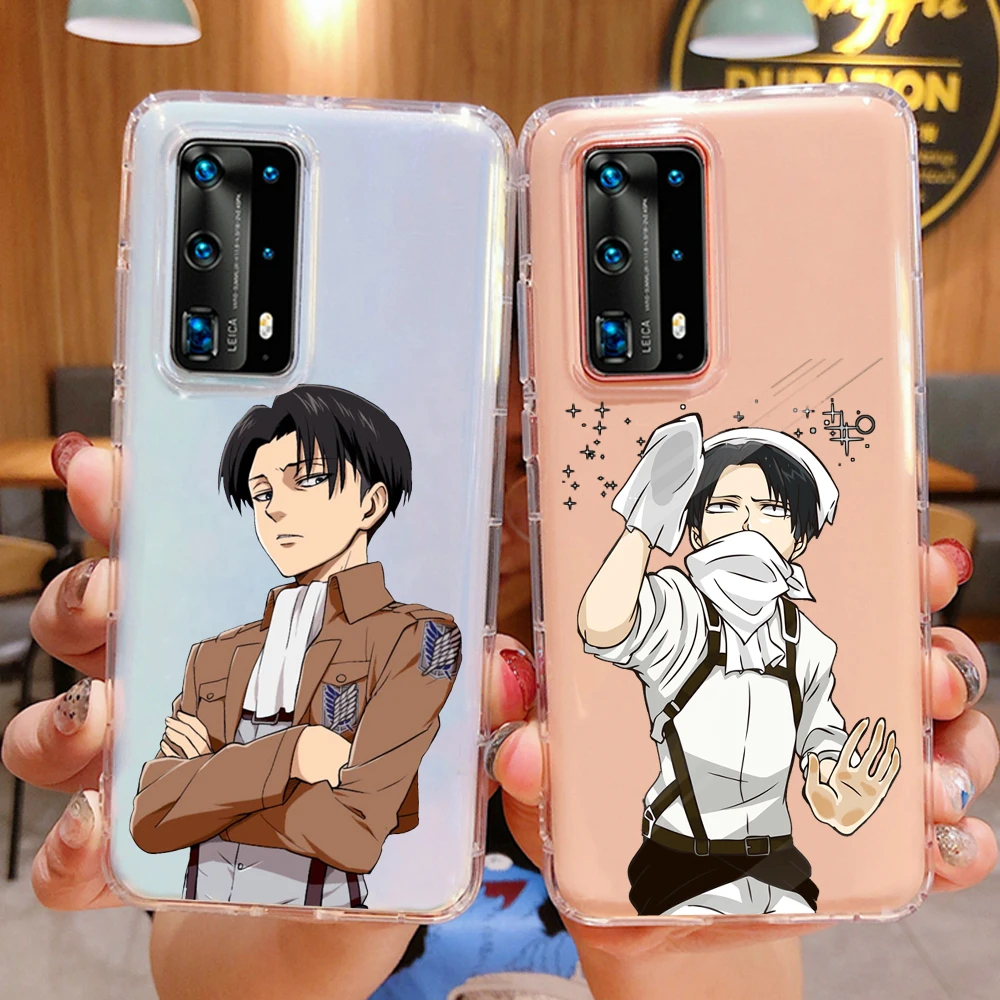 PUNQZY Attack On Titan Levi Ackerman Phone Case For Samsung Galaxy A51 A71 5G A50 A70 S20FE S9PLUS S10 S21 Transparent Soft TPU