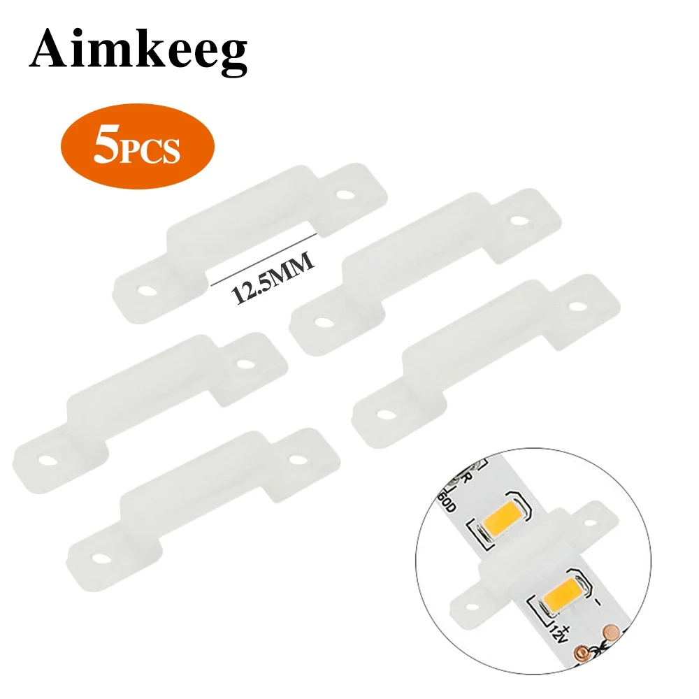 5 шт./партия СВЕТОДИОДНЫЙ крепежный силиконовый монтажный зажим светодиодный держатель ленты крепление для 12 мм ширина 5050 3528 5630 Гибкие