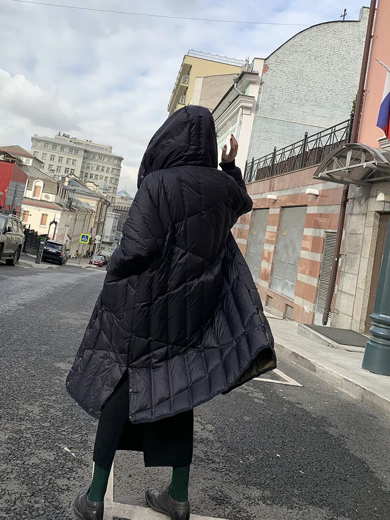 XITAO Черное женское модное пуховое пальто зимнее повседневное пальто с длинным рукавом и карманом с капюшоном DMY1345