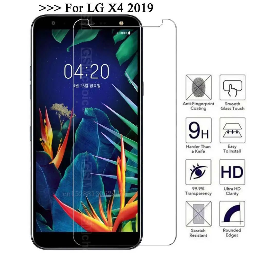 Для LG X4 2019 Закаленное стекло Защитная стеклянная пленка Взрывозащищенная для