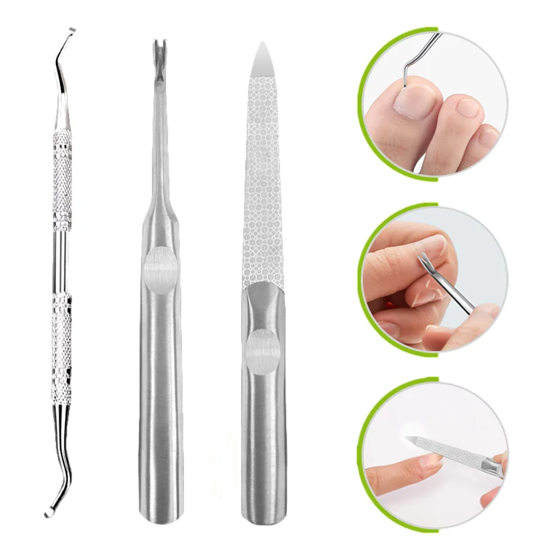 Tagliaunghie Qmake Tagliaunghie per unghie incarnite Tagliaunghie per cuticole Lima per unghie Pelle morta Rimuovi pedicure Tagliaunghie in acciaio inossidabile Strumenti per la cura delle unghie_voghion.com