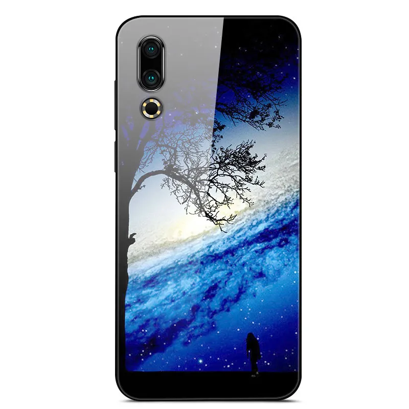 Чехол для Meizu 16 s, чехол из закаленного стекла «Планета космос», стеклянный чехол для Meizu 16 s, Coque Shell для Meizu 16 s 16S Fundas