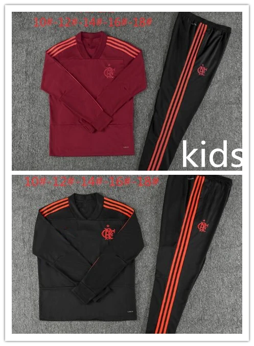 Детский спортивный костюм для Фламенго, спортивный костюм, тренировочный костюм Герреро, DIEGO VINICIUS JR, спортивный костюм, Детский комплект футбольной формы