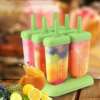 

6pcs Pack Lolly Ice Cream Maker Mold DIY Popsicle Mould Frozen Yogurt Icebox DIY Molds Dessert Ice Cube Moulds