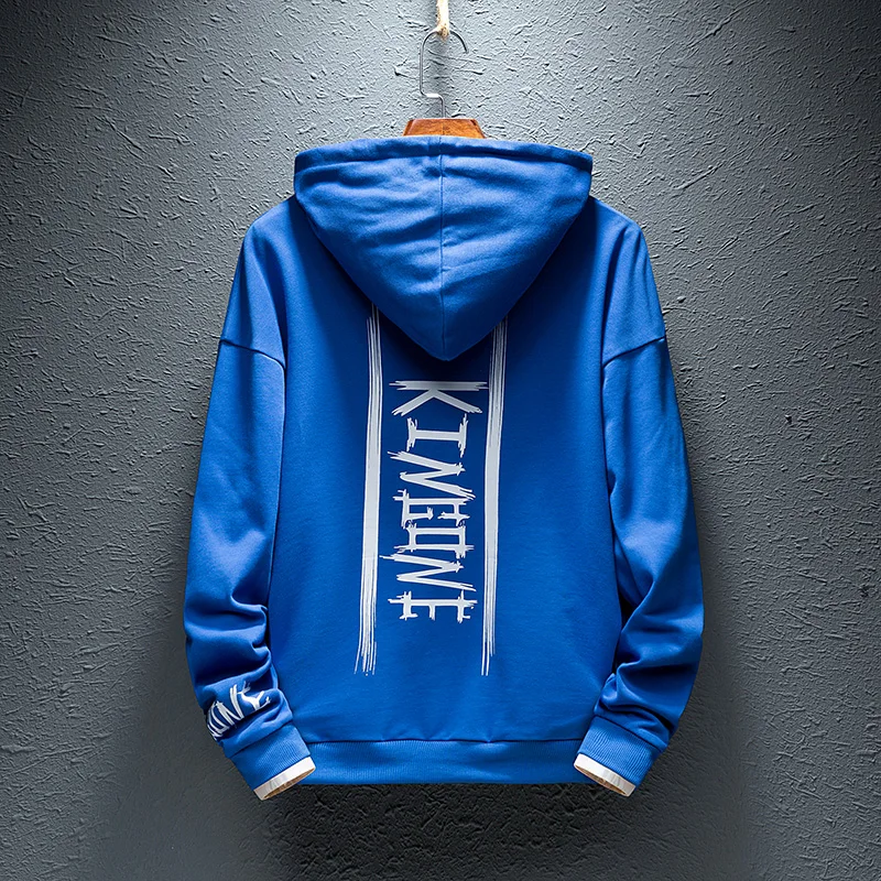 Blue Hoodie 4 SingleRoad мужские толстовки с капюшоном Весенняя Японская уличная одежда Лоскутная Повседневная Толстовка мужская хип-хоп желтая Толстовка спортивный костюм для мужчин - Цвет: Blue Hoodie 4