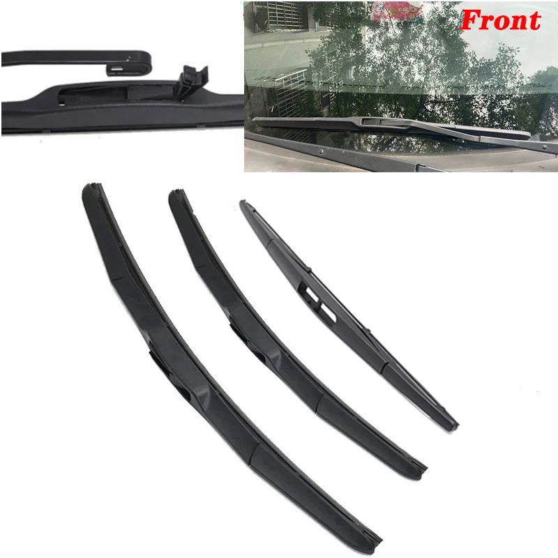 Car Front & Rear Wiper Blades Set For Mazda 2 Mazda2 Demio DJ 2015 2016 2017 2018 2019