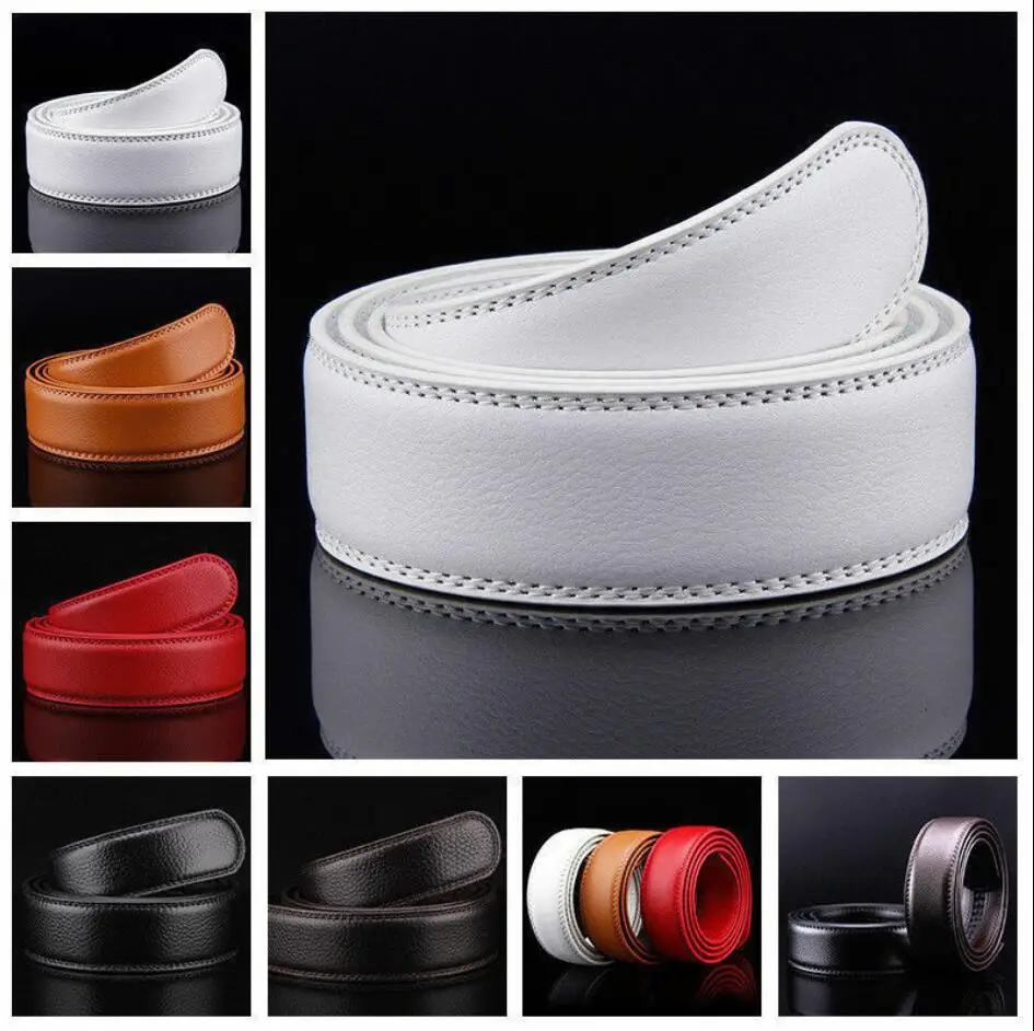 

Fashion Belt Without Buckle Men Top Quality Genuine Luxury Leather Belts for Men For Strap Male Metal Automatic Buckle