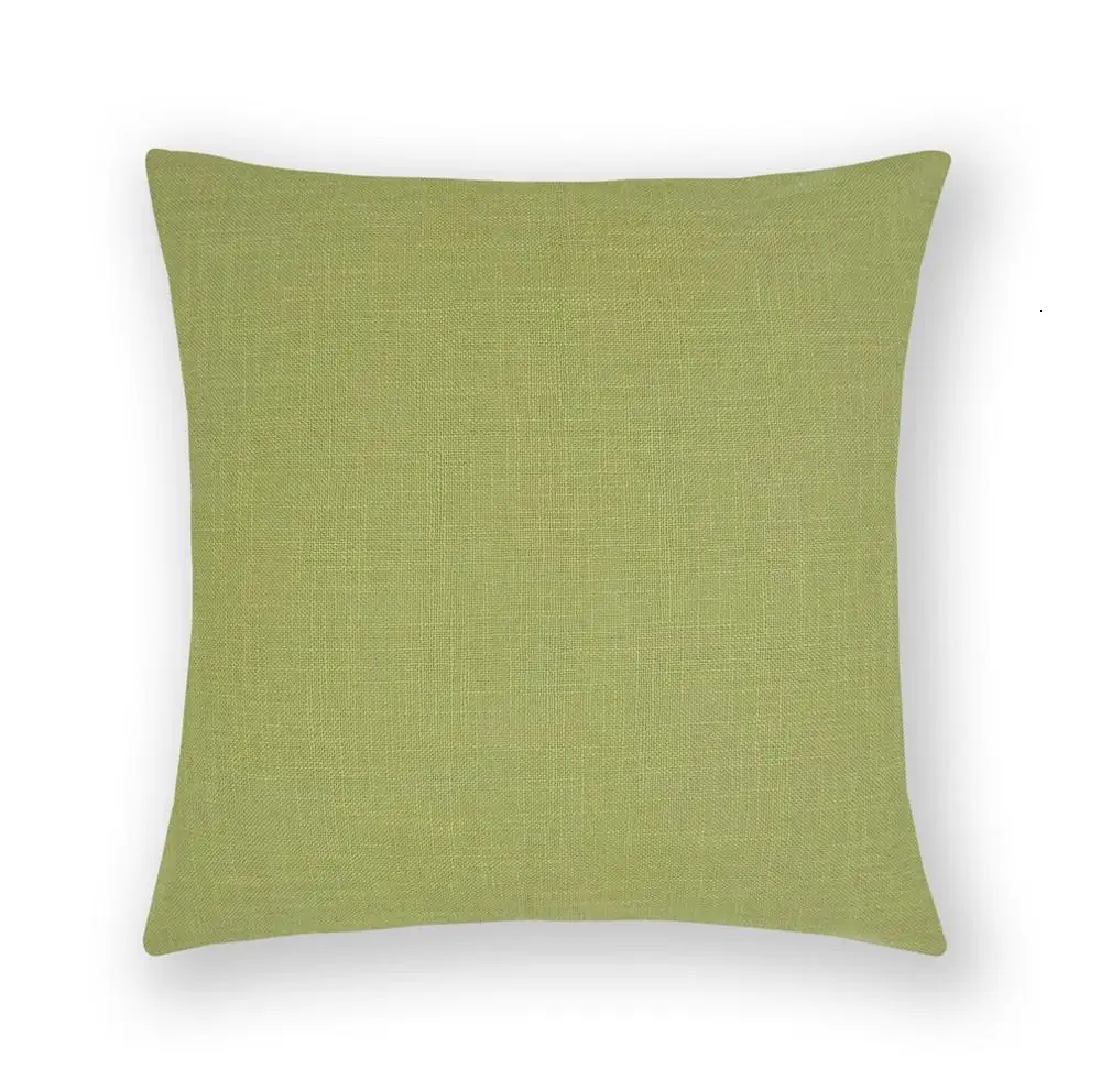 light green pillow Яркий Цветной чехол для подушки, однотонный хлопковый льняной чехол для подушки, декоративный чехол для подушки s, чехол для дивана в скандинавском стиле - Цвет: light green pillow