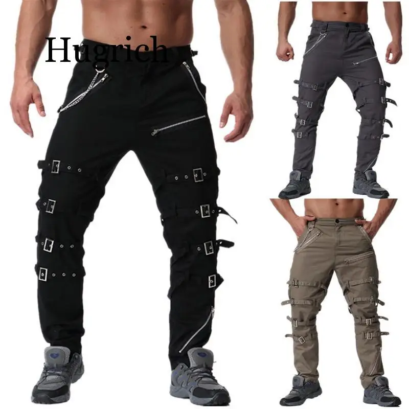 

2020 Devil Fashion Punk Men's Detachable Pants Steampunk Gothic Black Scotland Kilt Trousers Man Casual Cotton Pants with Kilt