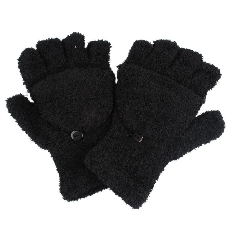 Guantes de invierno para mujer y niña, calentador de manos y muñeca, sin dedos, 6 colores