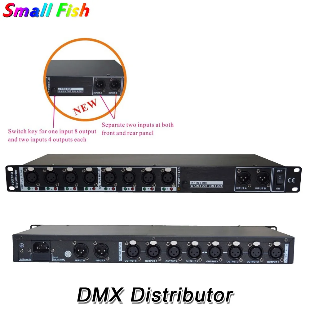 

2 Pack Stage Lights Controller DMX512 Splitter Light Signal Amplifier Splitter 8DX2DU DMX Distributor For Stage Equipments